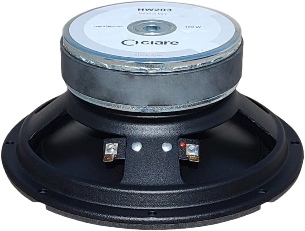1 CIARE HW203 Tieftöner 20 cm 200 mm 8" Durchmesser, 80 Watt rms und 180 Watt max, Impedanz 8 Ohm, 9