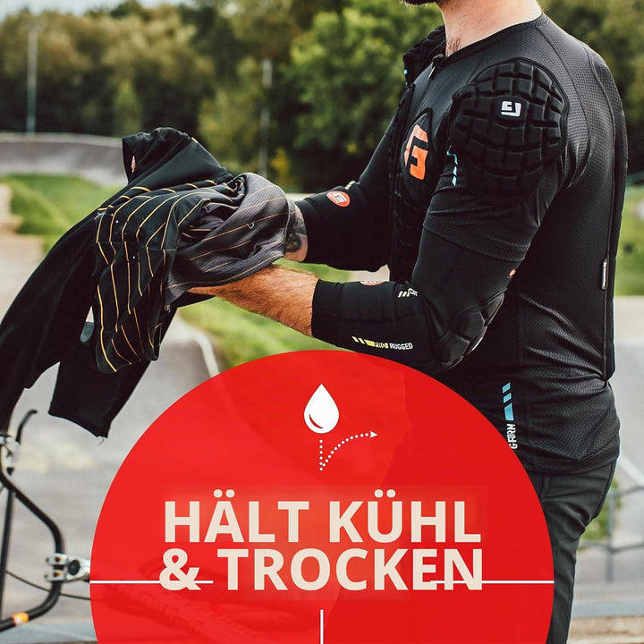 G-Form Pro Rugged Ellbogenschützer, 2 Stück, für Radfahren, BMX, MTB, Downhill, Skateboard XS Schwar