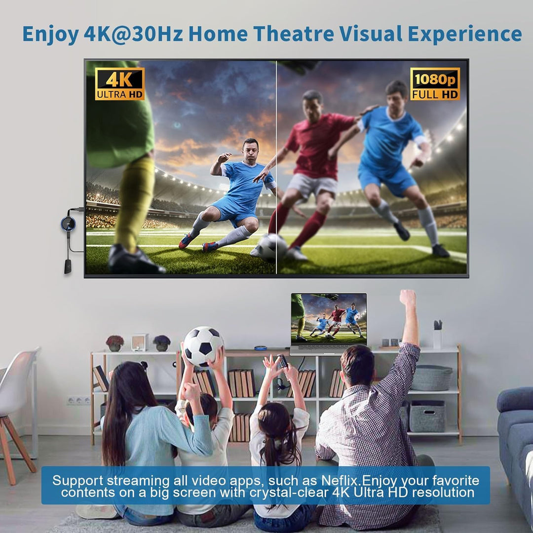 Wireless HDMI, HDMI Wireless Transmitter and Receiver 4K HDMI Funkübertragung,165FT/50M HDMI ohne Ka