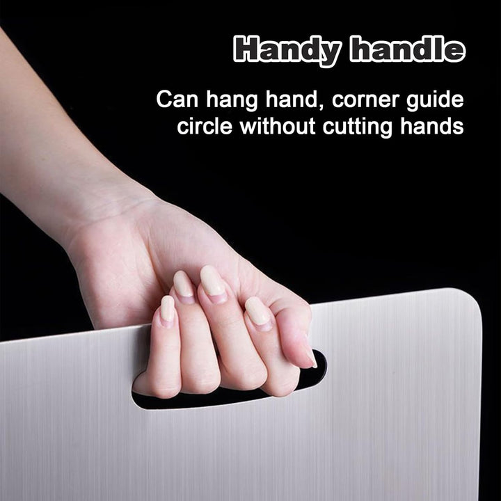 Titan Schneidebrett Set 3 Stück - S316 Edelstahl Schneidebrett, Titanium Cutting Board, Doppelseitig