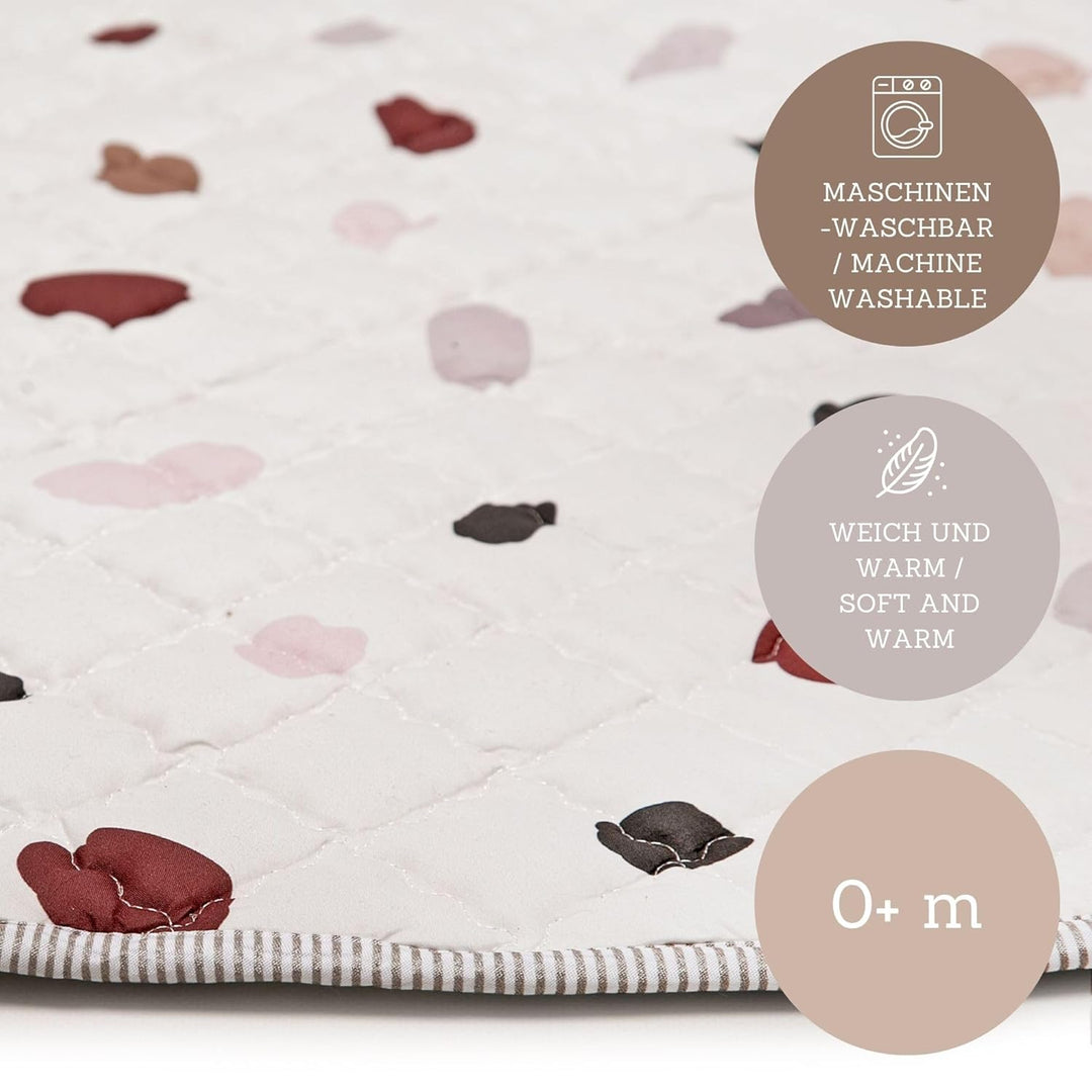 Hakuna Matte Gesteppte Krabbeldecke für Baby 150cm – Extra Dicke 1,5cm und Weiche Krabbelmatte in Sc