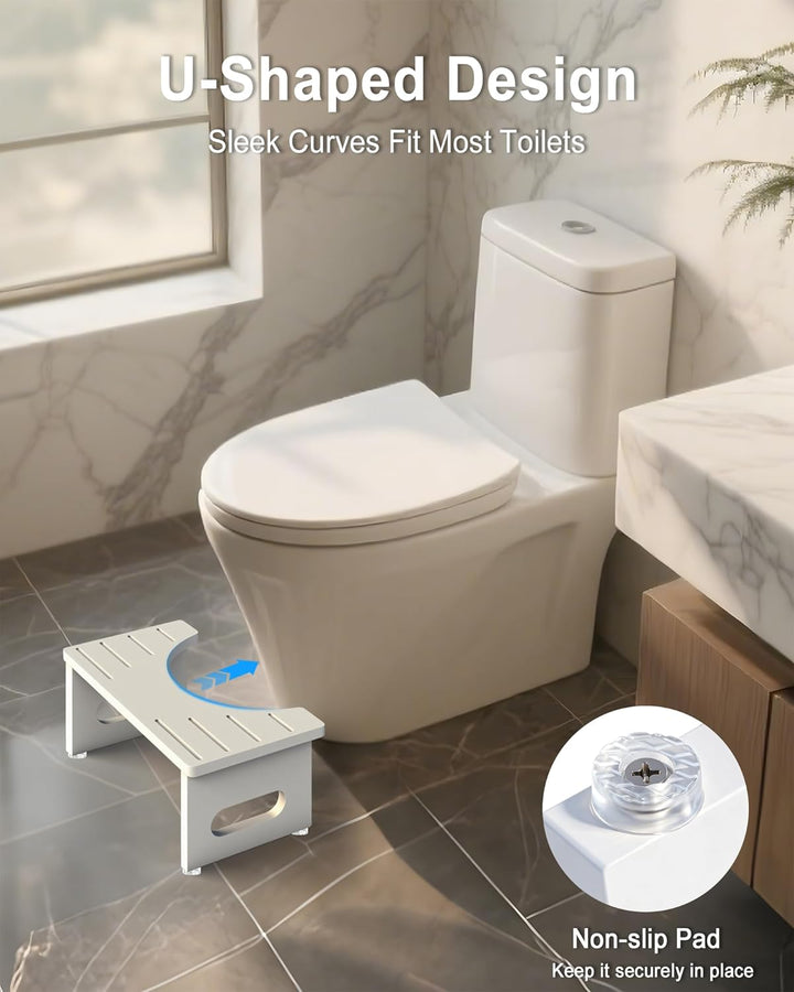 YOSE Toilettenhocker Erwachsene - Klappbar & Massiv, 35° Ergonomischer Kackhocker aus Premium Bambus