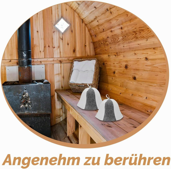 Felt Sauna Hut - Komfortable Sauna MüTze FüR Herren Und Damen Schutz FüR Kopf Und Augen Ideal FüR Da