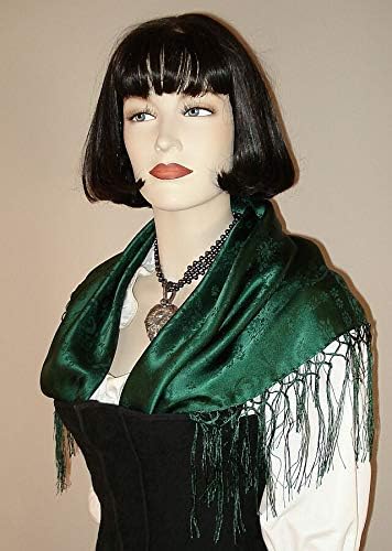 Seidentuch Dirndl-Trachtentuch Tuch 75 x 75cm Dirndltuch 100% Seide Fransentuch für Tracht Trachtens