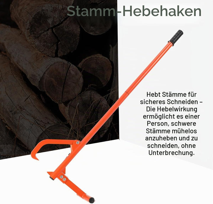 ECUTEE Fällheber 130cm zum Baumfällen 51inch Stammheber Kantheber Holzgreifer Holzscheitheber Fällhe