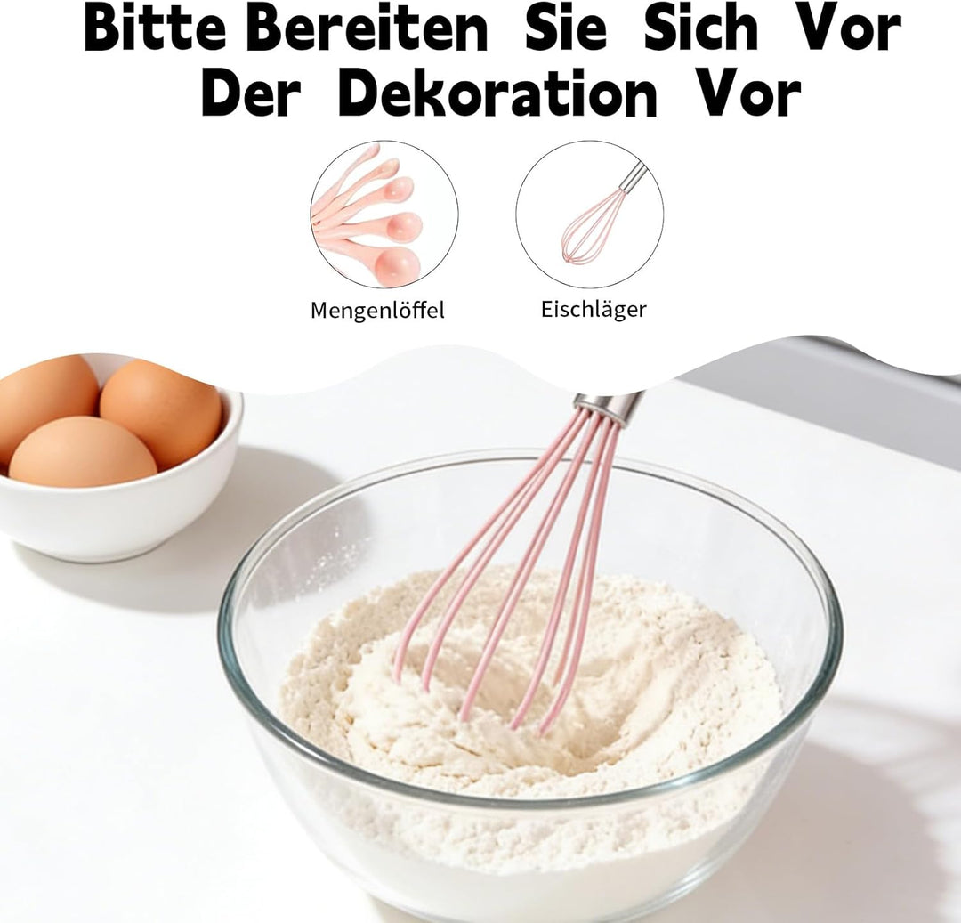 Torten ZubehöR, 137 StüCk Backen ZubehöR, Wiederverwendbar Tortenplatte Drehbar, Backutensilien Back