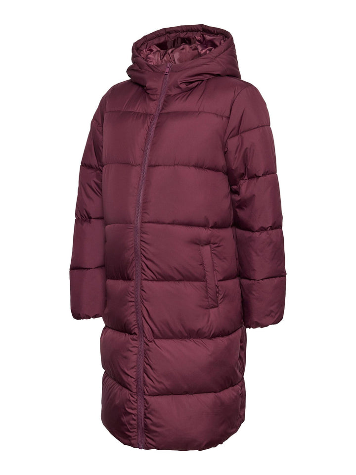 MAMALICIOUS Female Jacke Kapuze Elastische Bündchen Mantel Winetasting XS, Winetasting XS