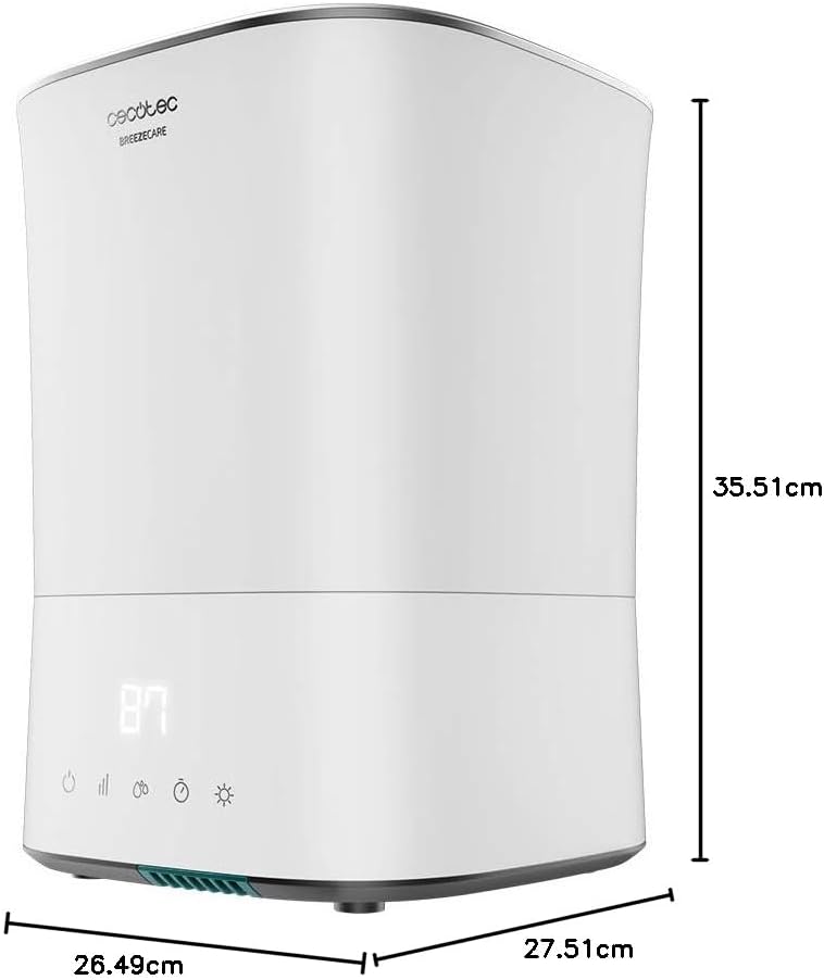 Cecotec Luftbefeuchter BreezeCare 3500 Warm. 5,5 Liter Tank, Luftbefeuchtung von 400 ml/h, Keramikfi