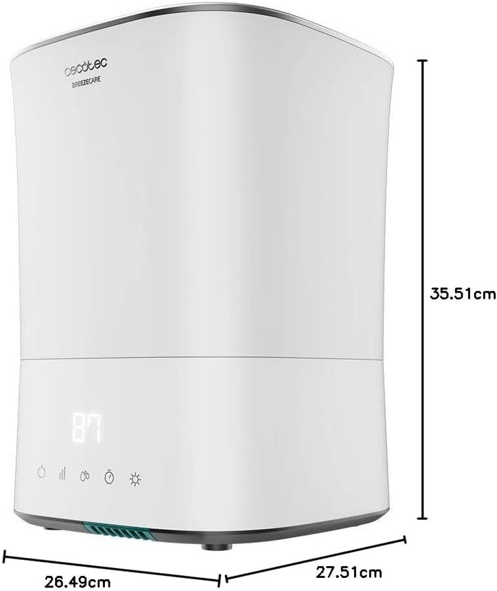 Cecotec Luftbefeuchter BreezeCare 3500 Warm. 5,5 Liter Tank, Luftbefeuchtung von 400 ml/h, Keramikfi