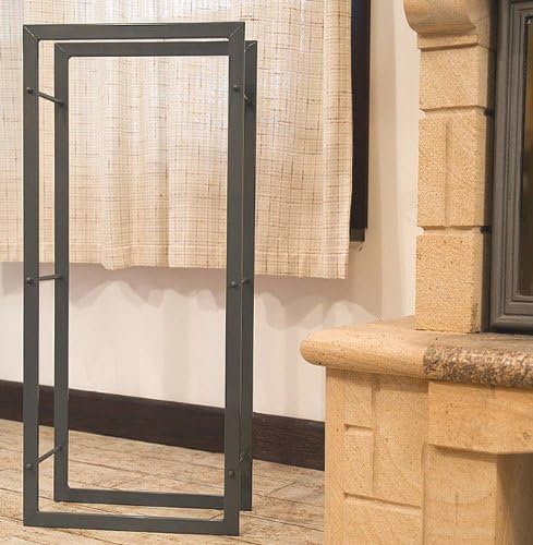DanDiBo Kaminholzständer Kaminholzregal 100 cm Grau Holzkorb Kaminholzhalter Regal Holzregal