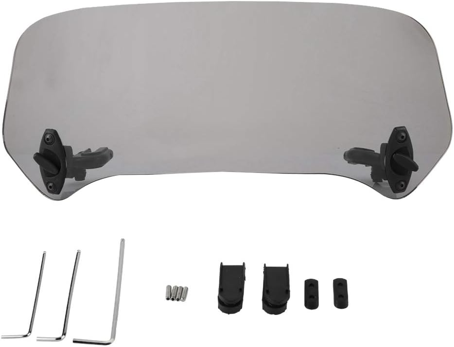 EVGATSAUTO Motorrad Windschutzscheibe, Universal Motorcycle Modified Windschutzscheibe Spoiler Lufta