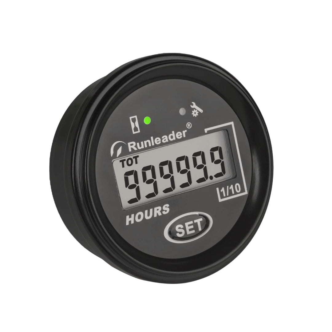 Runleader LCD-Betriebsstundenzähler, AC 85 V bis 250 V und DC 60 V bis 150 V,rücksetzbare TOT-Stunde