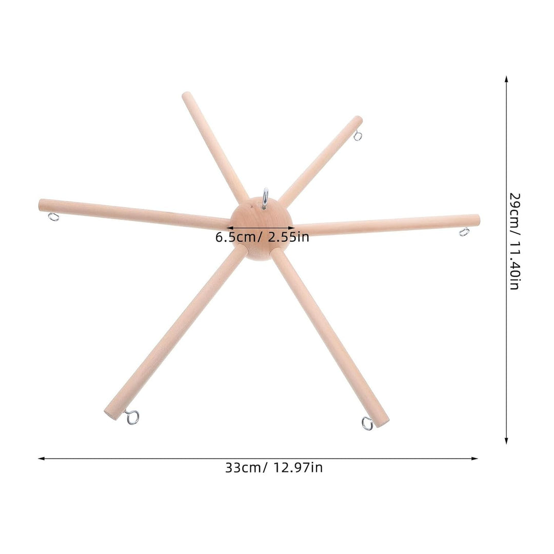Holz Mobile Rahmen DIY Windspiel Halterung Babyzimmer Hängender Spielzeugständer Stabiler Holzrahmen