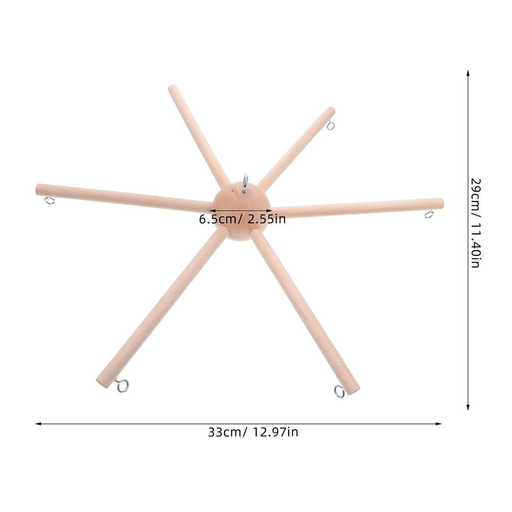 Holz Mobile Rahmen DIY Windspiel Halterung Babyzimmer Hängender Spielzeugständer Stabiler Holzrahmen