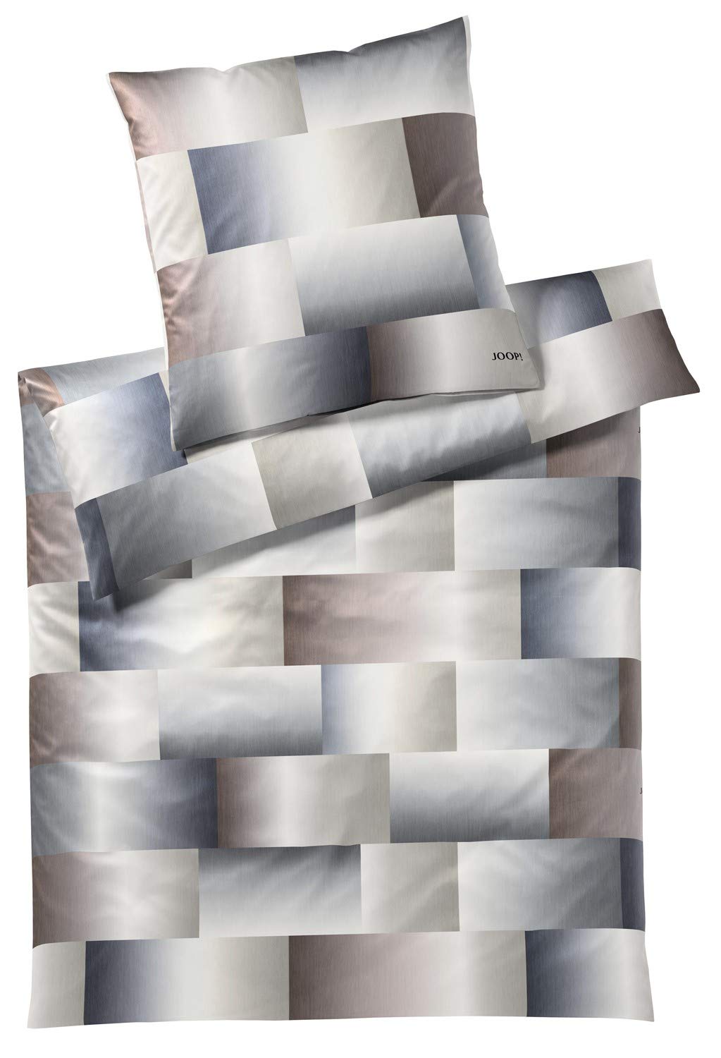 Joop! Bettwäsche Range Stone Shades 1 Bettbezug 135 x 200 cm + 1 Kissenbezug 80 x 80 cm, 1 Bettbezug