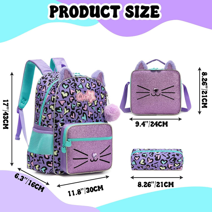 HTgroce Schulrucksack Mädchen Teenager Schultasche Schulranzen Set Rucksack für Mädchen Schule Freiz