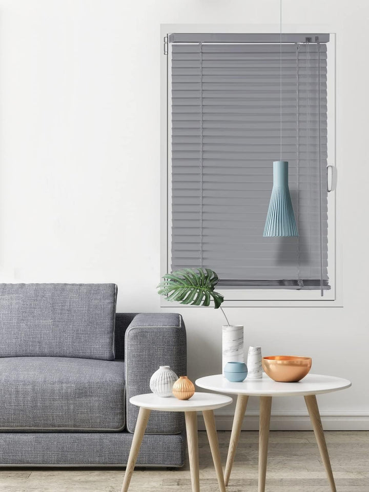 EXKLUSIV HEIMTEXTIL Aluminium Jalousie Lamellen 90 x 175 cm Silber Silber 90 x 175 cm, Silber 90 x 1