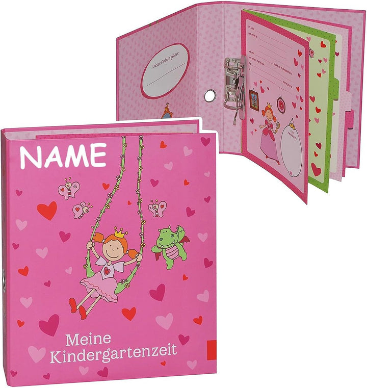 Ringbuch/Sammelordner Meine Kindergartenzeit Album - Kindergarten/Dokumente A4 - Prinzessin Freunde