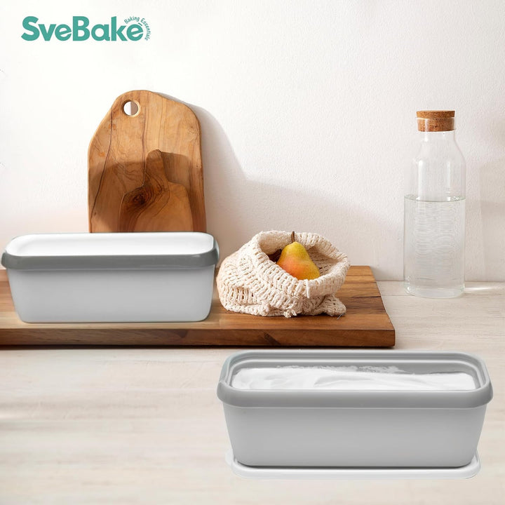 SveBake Aufbewahrungsbehälter für Eiscreme, mit Deckel, 1,4-Liter-Behälter für hausgemachtes Speisee