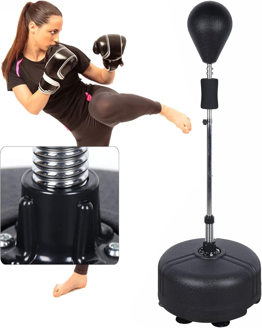 Punchingball Einstellbares Boxen-Reaktionsziel Standboxsack Mit Basis Boxkrallen Boxsack FüR Erwachs