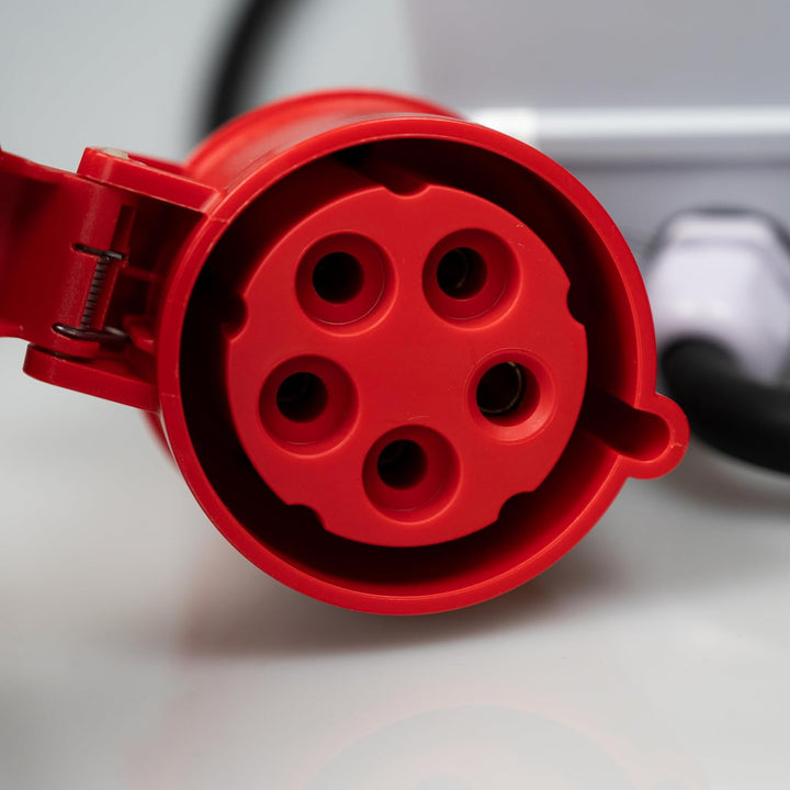 NAKA 32A MID geeicht - Mobiler Digital Stromzähler Zwischenstecker Box 1m 400V / 32A CEE-Stecker Und