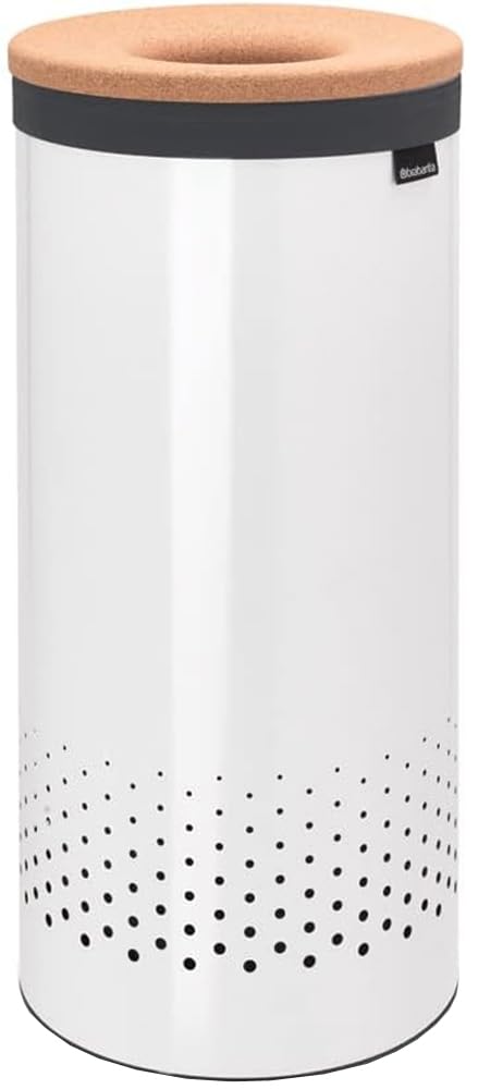 Brabantia - Wäschekorb - Quick-Drop-Öffnung - Perfekt sitzenden Baumwollwäschesack - Korrosionsfrei
