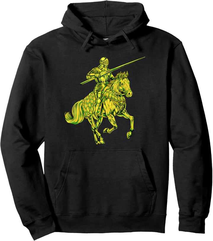 Mittelalterlicher Ritter zu Pferd - Tjosten Pullover Hoodie
