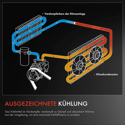 Frankberg Klimaverdampfer Klimaanlage Kompatibel mit 3er E46 316 318 320 323 325 328 330 1.6L-3.0L 1