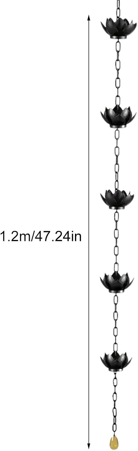 Regenketten für Dachrinnen – Lotus-Regenfänger, Dachrinne, Fallrohrkanal, Heimdekoration, funktional