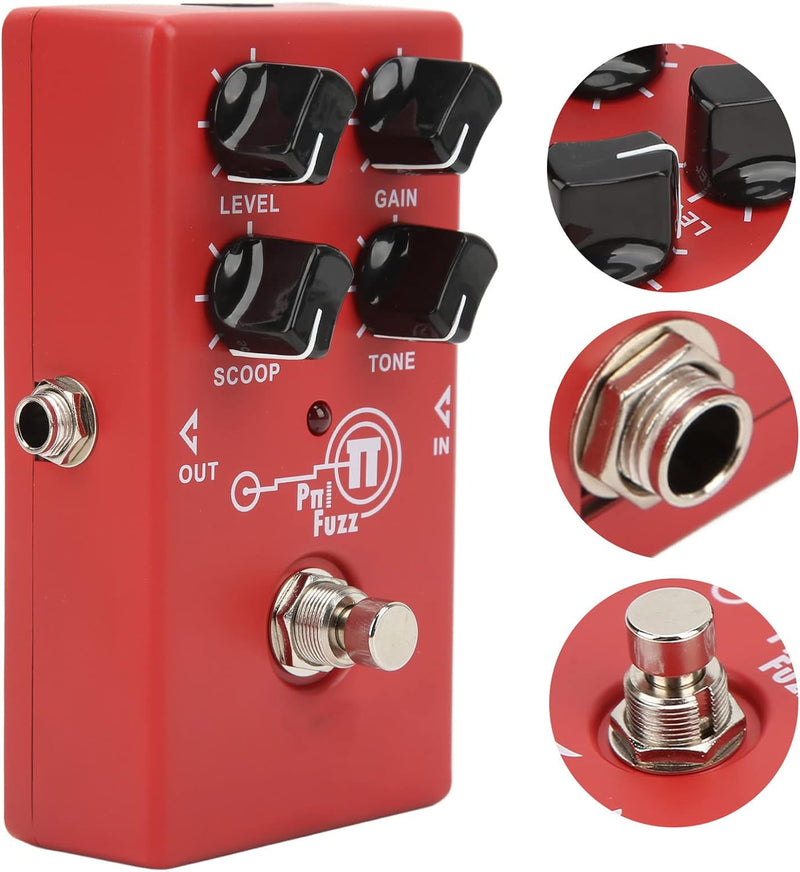 Fuzz Distortion Pedal FET Analoger Röhrenverstärker Charakteristik Verzerrt mit 4 Einstellknöpfen Ul