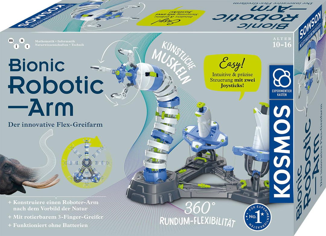 KOSMOS 621279 Bionic Robotic Arm, der Innovative Flex-Greifarm, Bausatz für Bionic Roboter, Einführu