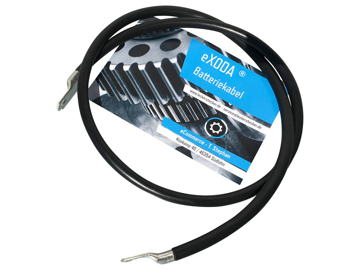Exoda Batteriekabel 35 mm² 100cm M8 Schwarz für KFZ Motorrad Boot 235A temperaturbeständig flexibles