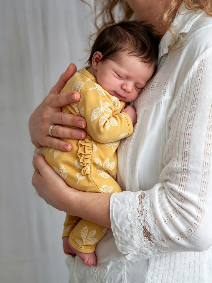 Zero pam Reborn Baby Puppen Vollsilikon Lebensecht-48CM Silikon Baby Mädchen Mit Haaren, Wie Echtes