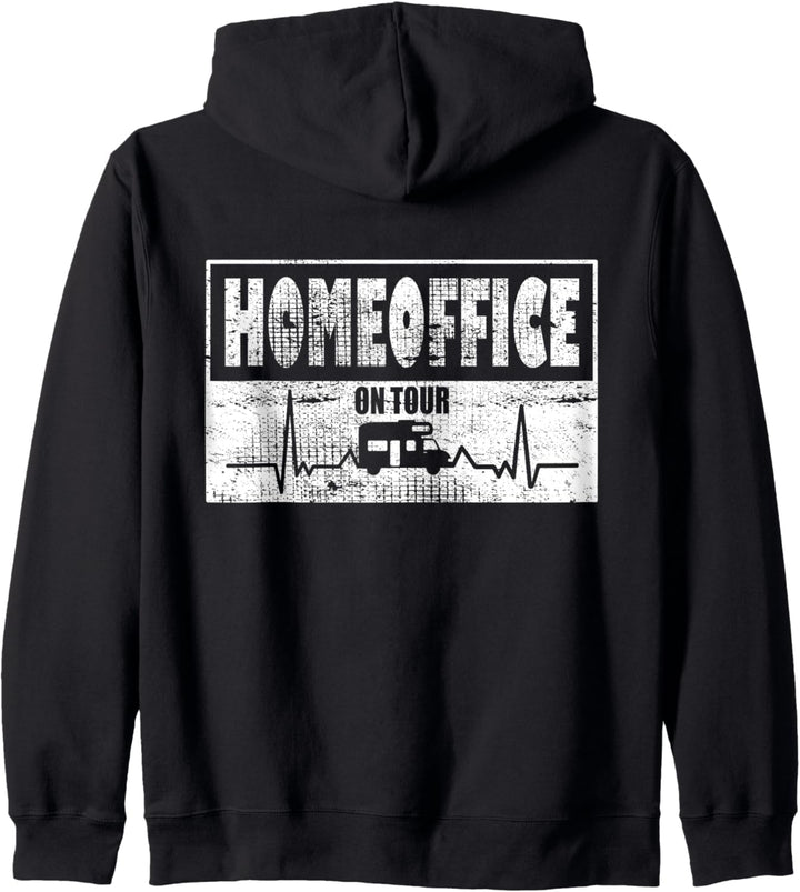 Homeoffice on Tour im Wohnmobil Wohnwagen Kapuzenjacke