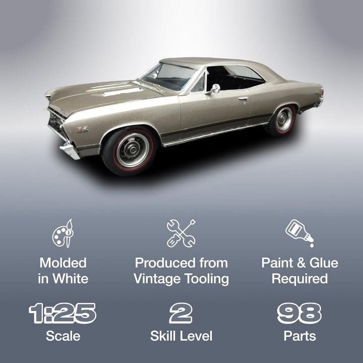 AMT AMT1388/12 1/25 1967er Chevrolet Chevelle SS396 Modellbausatz, Mehrfarbig