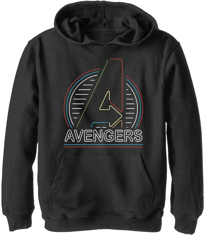 Marvel Jungen Avengers Classic Neonfarbener Avengers-hoodie, Schwarz, M