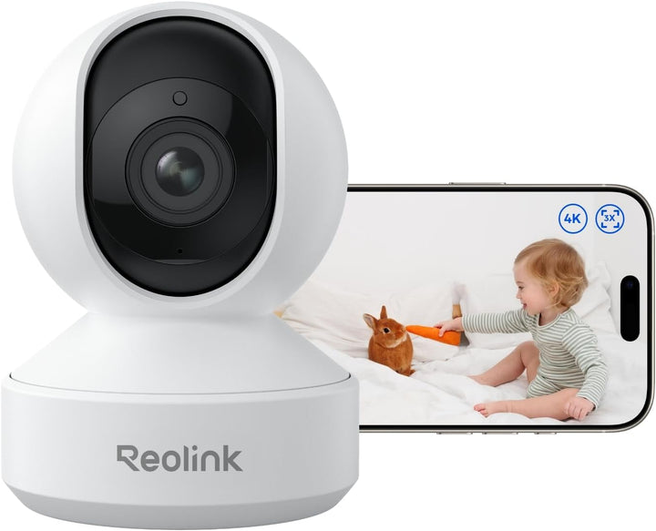 Reolink 4K PTZ WLAN Überwachungskamera Innen, 2,4/5 GHz Wi-Fi 6, Babyphone mit Kamera, 3X Optischer
