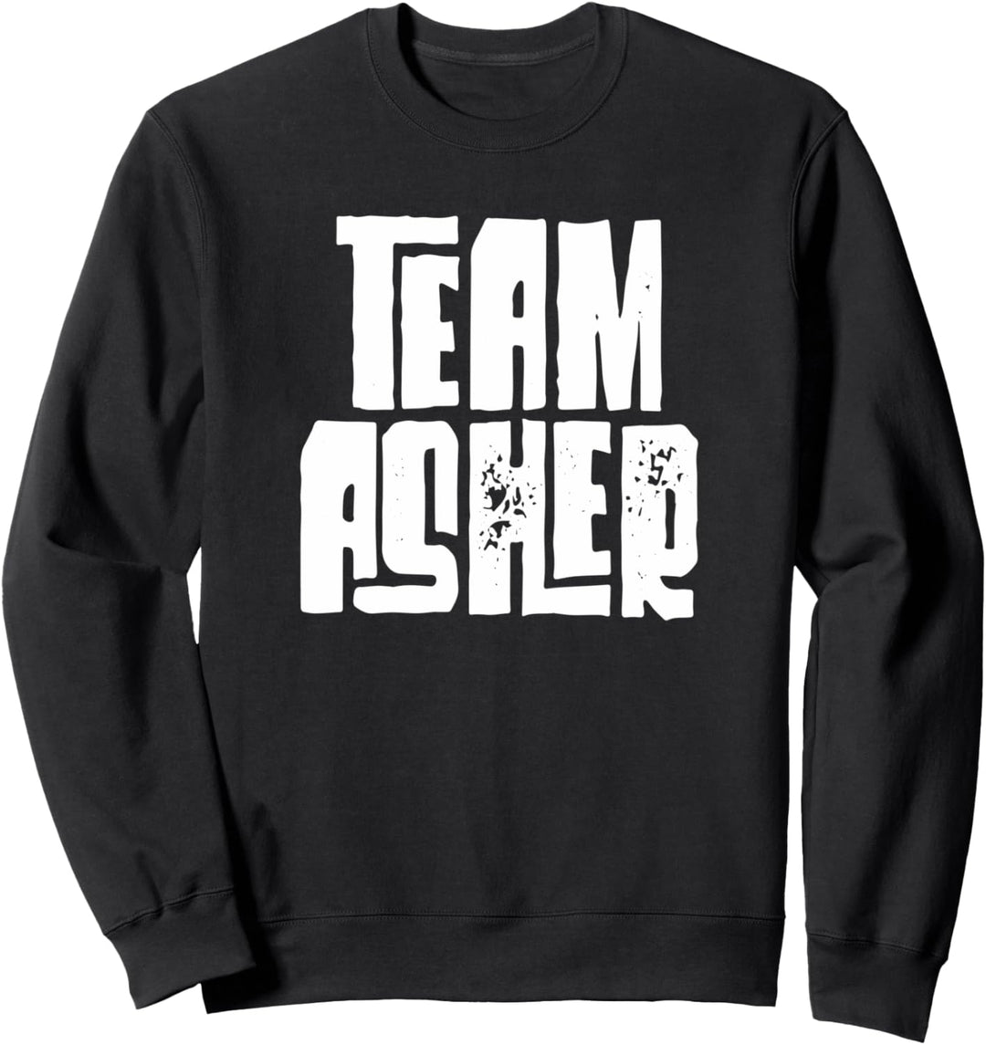 Team Asher Distressed Sohn Ehemann Enkel Papa Sportgruppe Sweatshirt