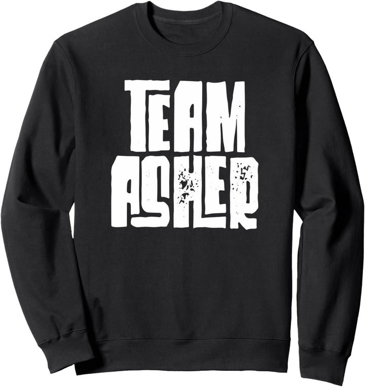Team Asher Distressed Sohn Ehemann Enkel Papa Sportgruppe Sweatshirt