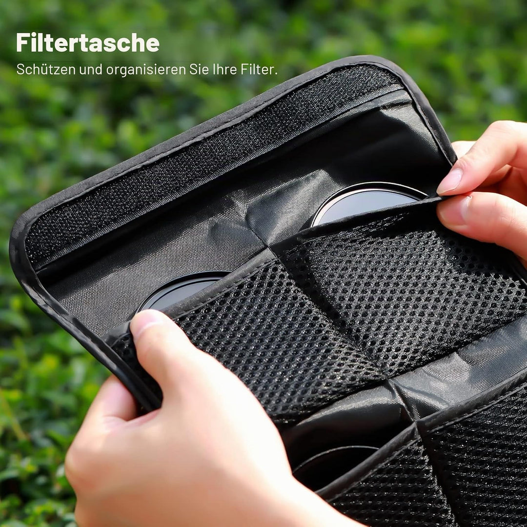 NEEWER 67mm ND Filter Set ND2 ND4 ND8 ND16, Objektivreinigungsstift, Filterbeutel, Graufilter Set, k