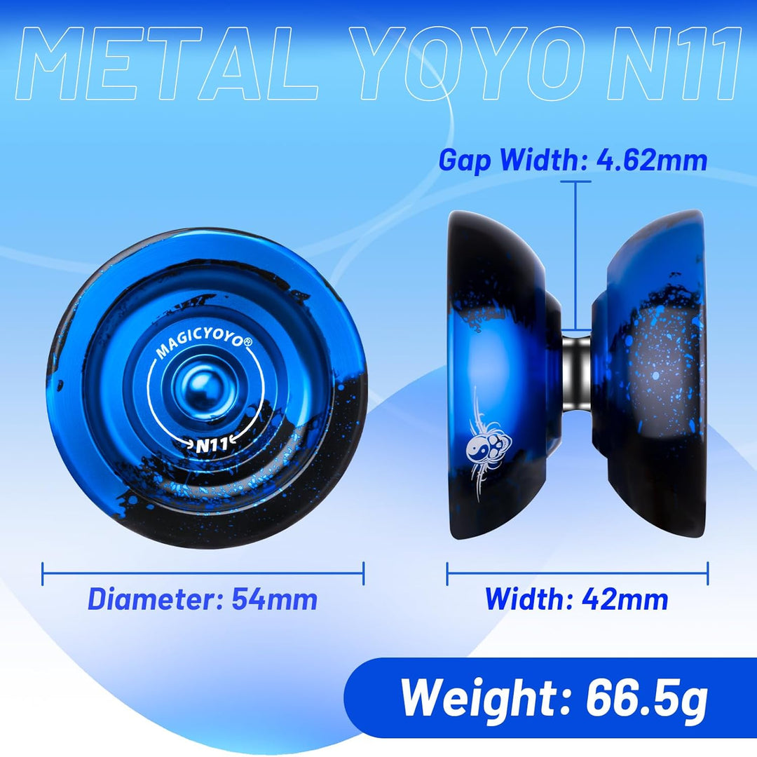 MAGICYOYO Responsive JoJo für Kinder, Professionelles YoYo N11 Plus mit Dual Purpose Modus, Metall J