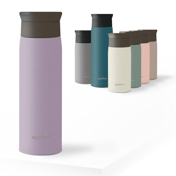 eppikan eppiToGo Edelstahl Thermobecher, Kaffee-to-go Becher, 350 ml, 500 ml Travel Mug, Autobecher,