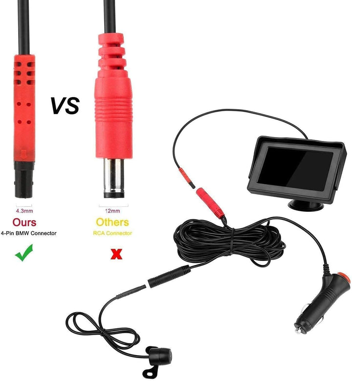 OBEST Auto Rückfahrkamera mit 4,3 Zoll Monitor Set, IP67 wasserdichte Parkkamera Einparkhilfe System