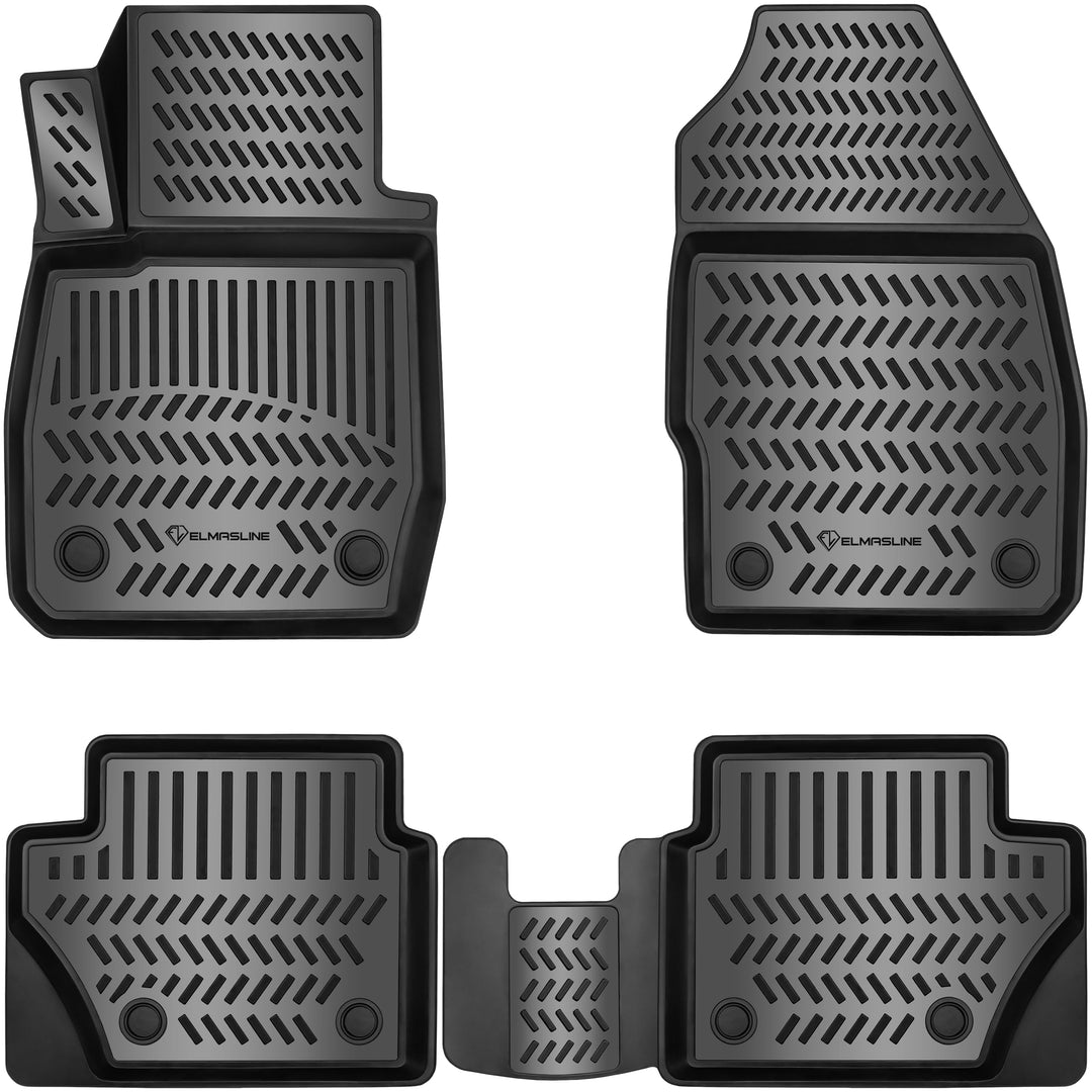 Elmasline Design 3D Gummimatten Set für Ford Fiesta VII Baujahr ab 2017 | Extra hoher 5cm Rand FIEST