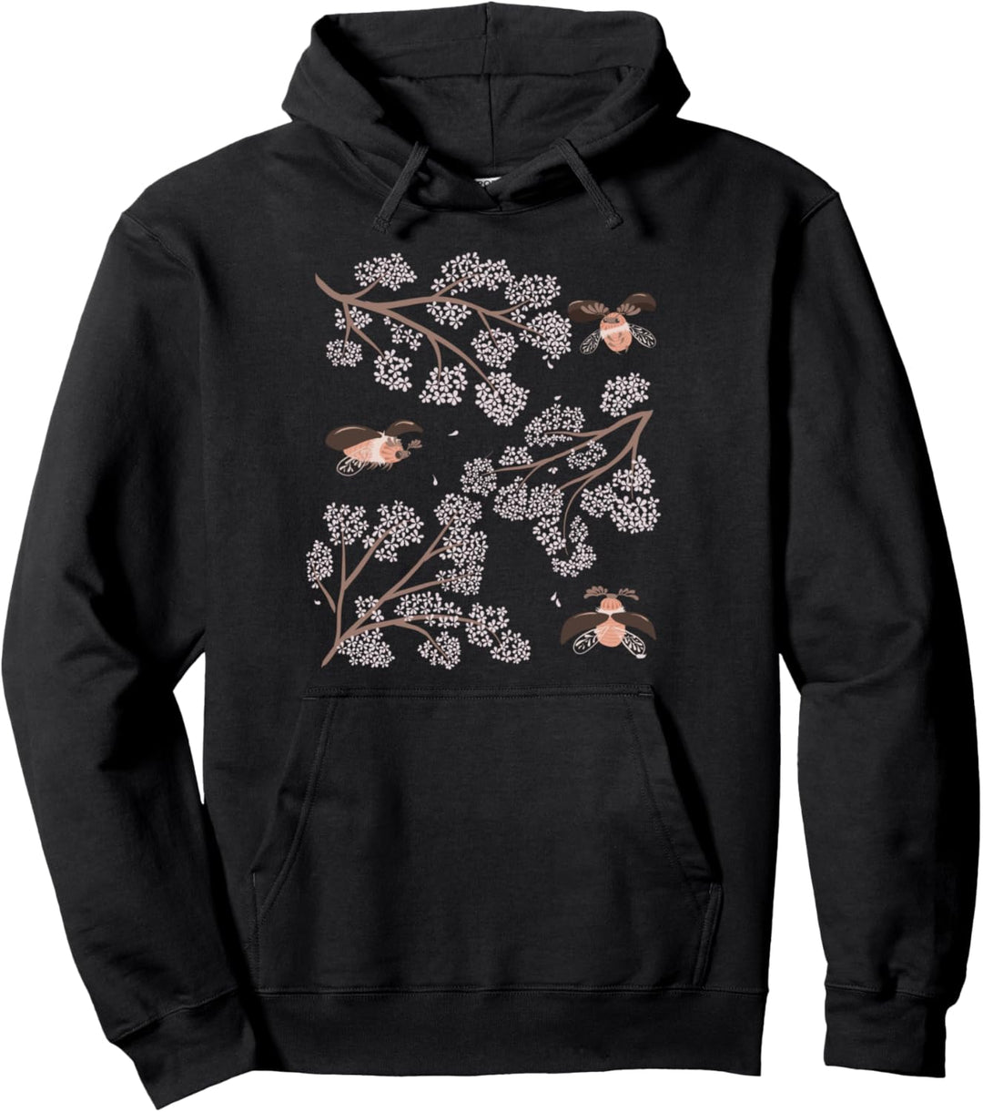 Shevchenko Cherry Orchard Blumenmuster im Retro-Stil, ukrainisch, Vyshyvanka Pullover Hoodie