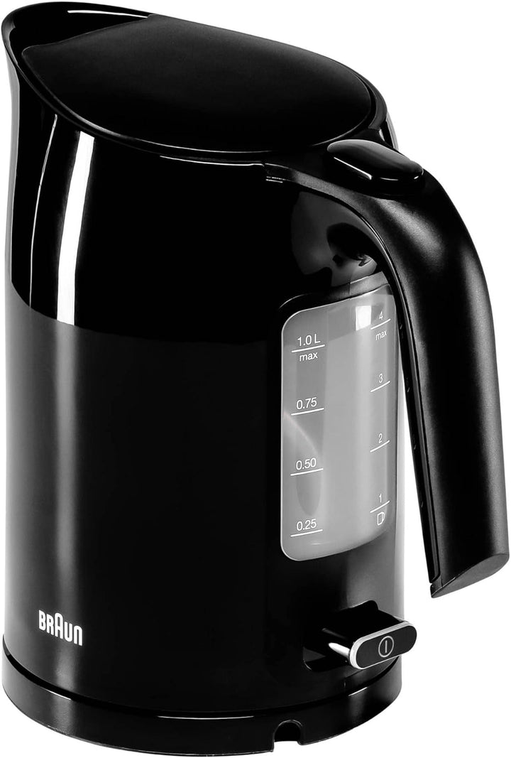 Braun Household WK 3000 BK Wasserkocher | Füllmenge 1,0 l | 2.200 Watt | Schnellkochsystem | Herausn