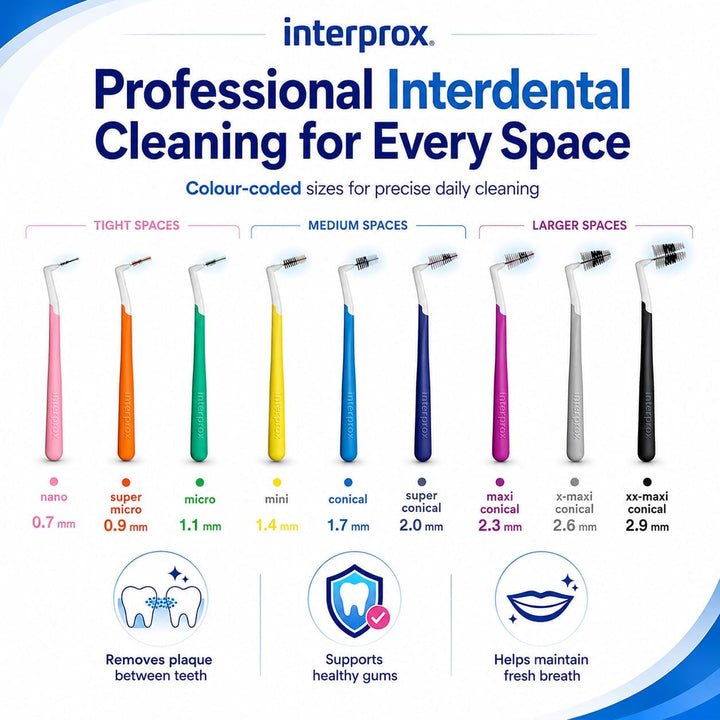 3x Interprox plus Interdentalbürsten blau conical 6er Pack (3x 6er Pack) Blau 2 stück (3er Pack), Bl