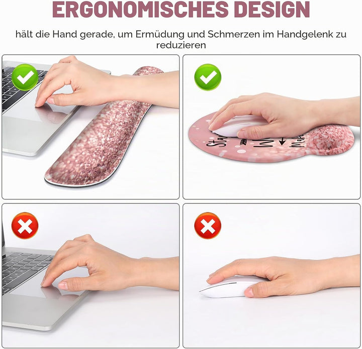ToLuLu Tischmatte, XXL grosses Mauspad Handgelenkstützen-Set, 4 in1 Gaming-Mauspad Tischpad + ergono