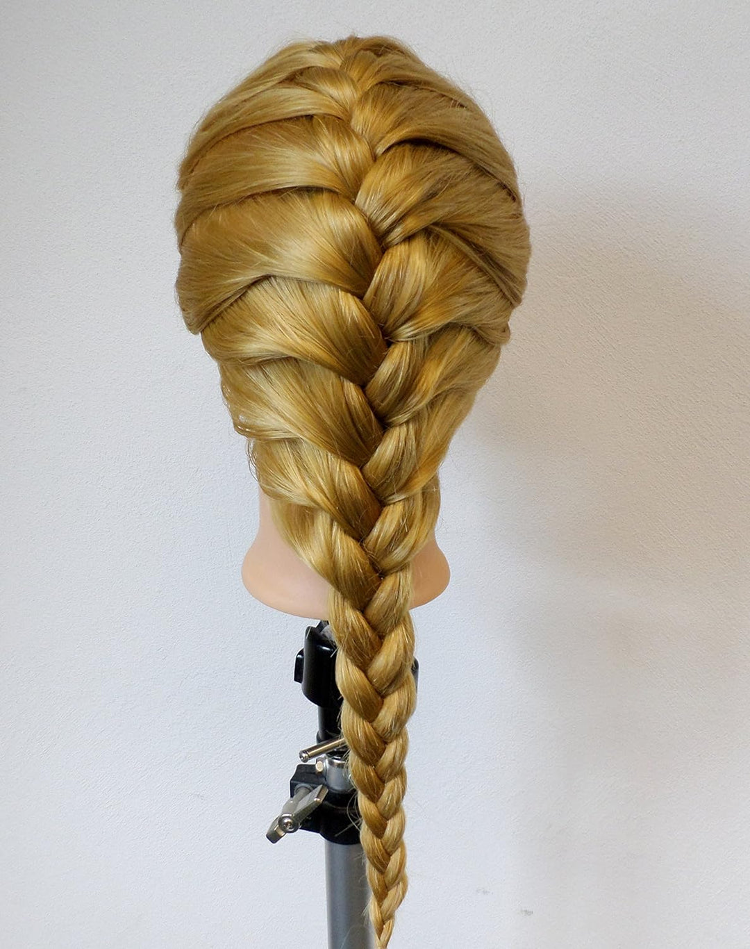 FP Übungskopf "Leana" 100% Proteinhaar ca. 40 cm blond incl. Tischhalter (von deutschem Friseurbedar