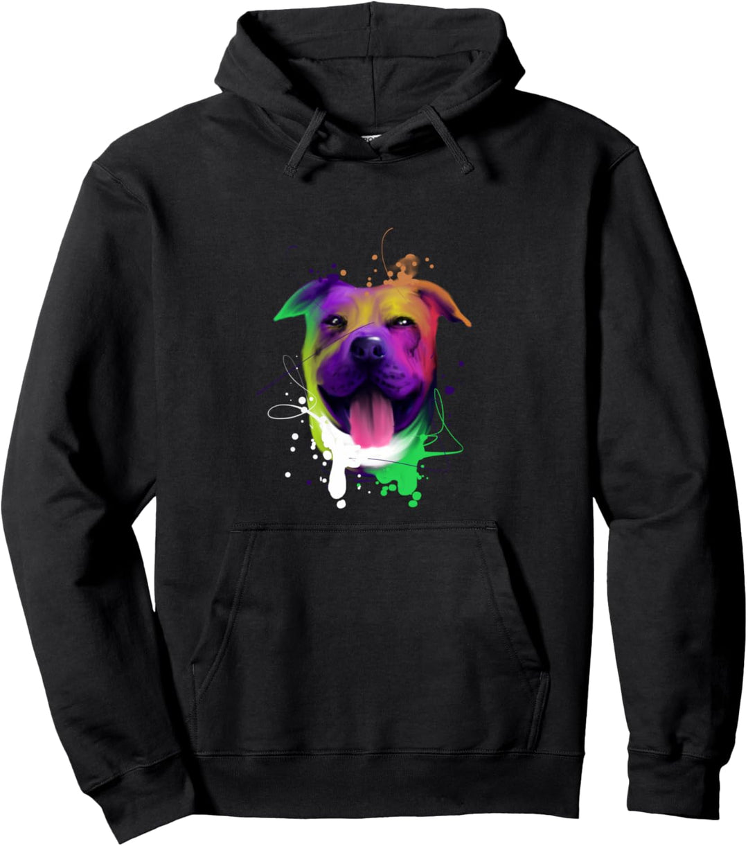 Buntes Pitbull-Geschenk Pitbull Mom Dad Pullover Hoodie
